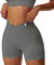 Coswind Sport Leggings Damen Kurze Booty Scrunch Gym Shorts Yoga V Cross Push Up Radlerhose Sexy Blickdicht Dunkelgrau L
