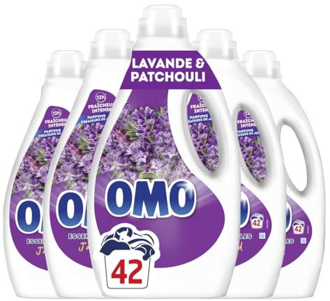 OMO - Lessive liquide J'ai rêvé du Sud - 210 lavages - Lavande et Patchouli - propreté éclatante & parfum longue durée aux essences naturelles (lot de 5x42)