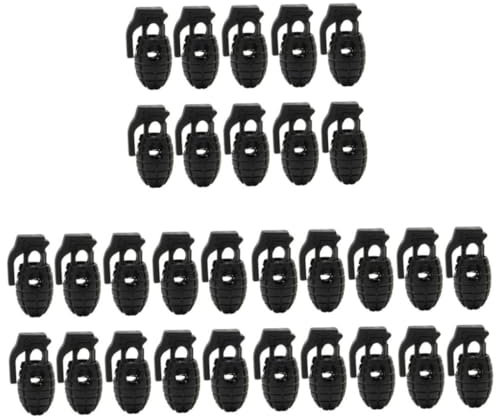 COLLBATH 30 Pièces pince à lacet sèche-chaussures bouts de lacets de chaussures homme Black