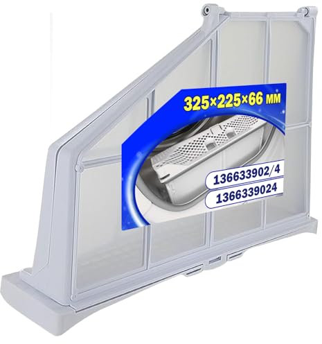 Flusensieb Filter für Trockner 325x225x66 mm mit dem Originalcode 136633902/4 1366339024 für AEG für Electrolux für Zunassi - Garantie 10 Jahre - MONTERAL