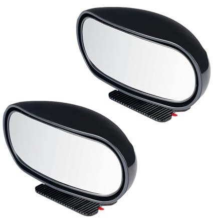 Cyberwork 2pcs Auto Toter winkelspiegel zusatzspiegel 360 Grad verstellbar Blindspiegel Fahrschulspiegel Universal außen Mehrere Winkel Grad Außenspiegel Blindspiegel für PKW, LKW,SUV (Schwarz)