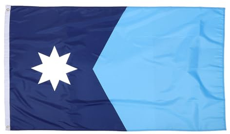 Gatuida Große Minnesota Flagge aus Polyester Pongee Farbenfrohes Faltbares Staatsbanner für Innen und Außendekoration Minnesota Themen Event und Gartendekor