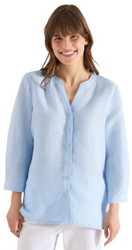 Cecil Damen Bluse mit Split Neck aus Leinenmix