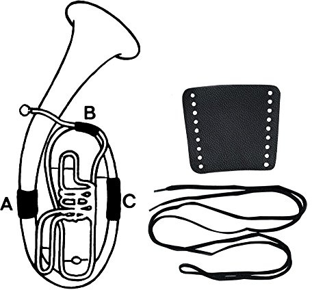 GEWA 720594 Handschutz Leder Bariton, Teil A, Schnürverschluss Bariton - Teil A