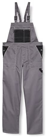 REIS MMSNB_58 Multi Master Schutzlatzhose | Latzhose Herren, Arbeitslatzhosen Männer | Grau-Schwarz | 58 Größe