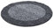 Carpettex Hochflor Teppich Wohnzimmer Shaggy Flokati Teppich Modern Bordüre Design 200 cm Rund Grau - Teppich Schlafzimmer Weich Flauschig Waschbar Teppich Küche Esszimmer - Langflor Teppiche