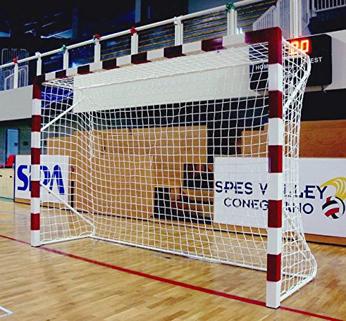POWERSHOT Handballtor freistehend aus Stahl, inkl. Netz in Grün 4mm und Zubehör