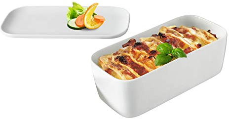 Seltmann Weiden 001.744719 No Limits weiß Backform mit Deckel, Porzellan