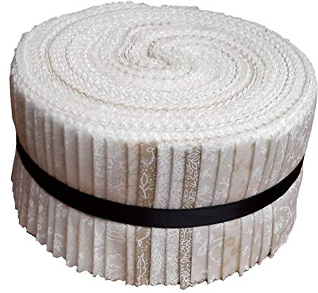 Best of Tone in Tone Neutral Blenders Jelly Roll 40 vorgeschnittene 6,3 cm Quilt-Stoffstreifen