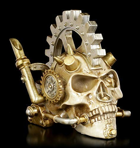 Alchemy Gothic Steampunk Totenkopf - Steamhead Skull | Fantasy Skull, handbemalt