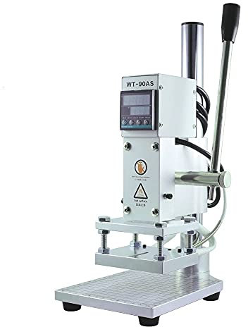 YUNSHINE 220V Hot Foil Press Stamping Machine Printer Manual Digital Temperature Control Embosser for Paper Card Maker Leather PVC PU Wood (Press Board Size:10x13cm)