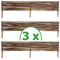 BOGATECO 3 x Haselnuss Beeteinfassung | 20 cm Hoch & 120 cm Lang | Staketenzaun Perfekt als Beet-Umrandung oder Weg-Abgrenzung Beeteinfassungen Beetbegrenzung