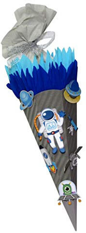 Schultüte Bastelset Raumfahrer - Zuckertüte - aus 3D Wellpappe, 68cm hoch
