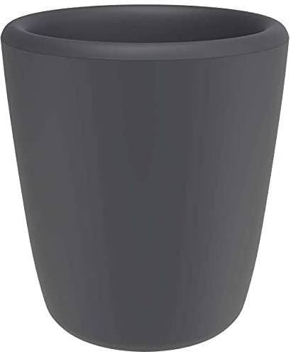 OLGS Silikon Becher Trinkbecher für Kinder | Trinklernbecher, Kinderbecher Rutschfest | Kindergeschirr, Babybecher, Silikonbecher für Baby und Kleinkinder, Spülmaschinenfest BPA-frei 140ml (Dark Grey)