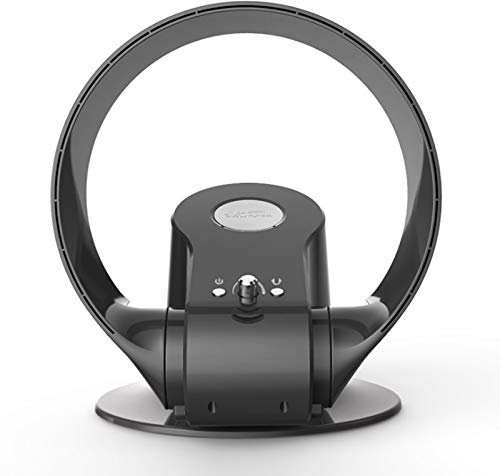 sunyu Bladeless Fans Wall Hanging, 3 Gears Adjustment 180°/90° shaking headAdjustment Timing Remote Control Silent Fanblack