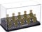 OLYCRAFT Acryl Vitrine 3-Schicht Mini Figuren Schaukasten Staubdichte Modell Vitrine 17.3x8.2x10.5cm Minifiguren Vitrine Für Ziegelstein Block Actionfiguren Aufbewahrungs Display-Schwarz Grundplatte
