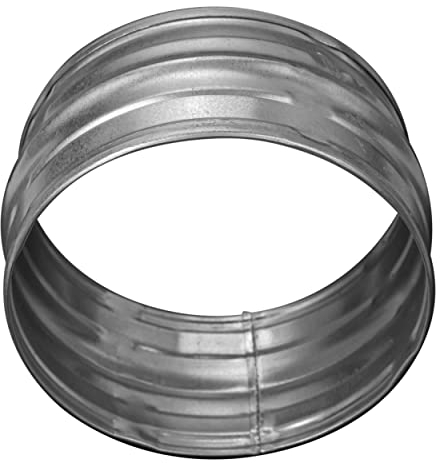 Repa Market Raccord de conduit sans couture – Connecteur d'aération en métal – Extension de tuyau d'aération de 150 mm – Raccord de tuyau en métal galvanisé