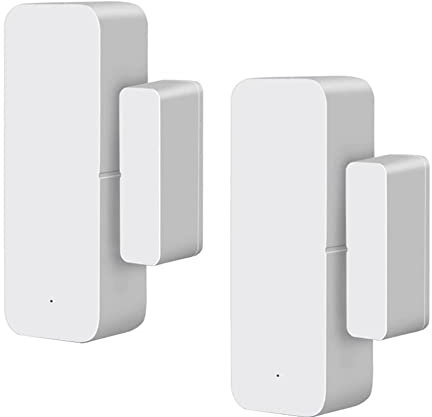 2x SENSORE PORTE FINESTRE SMART WIRELESS ANTIFURTO, Rilevamento porta aperta condizionatore, accensione luce, armadi e cassetti Compatibile con App, Amazon, Alexa, Google home (POR3998)