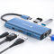 USB C Hub, UtechSmart 6 in 1 USB C zu HDMI Adapter mit 1000M Ethernet, PD 100W Ladeanschluss, 3 USB 3.0 Ports Adapter Kompatibel für MacBook Pro, Chromebook und USB C Geräte (Blau)