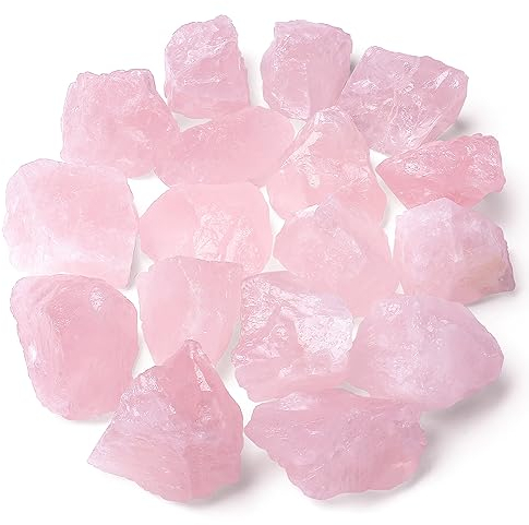 XIANNVXI Rosenquarz Stein Rohsteine Premium Kristalle Steine 100% Naturstein Heilsteine Kristall Heilung Reiki (200G)