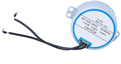TY-50A, TY-50A Moteur Synchrone CW/CCW Moteur de Plateau Tournant télécommandé pour Ventilateur à Tête Mobile 220-240V 3 Tr/min, Moteur dédié, Moteurs de Ventilateur