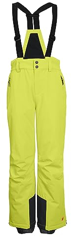 killtec Jungen Skihose/Funktionshose mit Latz, Kantenschutz und Schneefang KSW 148 BYS SKI PNTS, Lime, 164, 41184-000, Grün