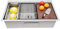 Spülbecken,304 Edelstahl Unterbauspüle Workstation,33 Zoll waschbecken küche mit Schneidebrett unb Sieb,Einbauspüle für Wohnungen, Restaurants, Waschküchen - 83,82×55,88 cm