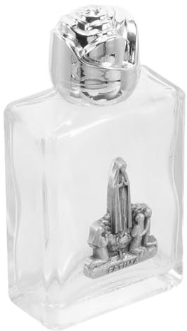 Botella de agua católica religiosa, botella de agua vacía de bendición, botellas pequeñas de deseos, botellas de San Católico, botellas de María, viajes, Jesús, botella decorativa