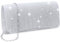 ZOCONE Damen Clutch Silber Glitzer Handtasche Silberne Clutch Envelope Abendtasche Damen Elegant mit Kette Umhängetasche Silber Kettentasche für Hochzeit Dating und Shopping