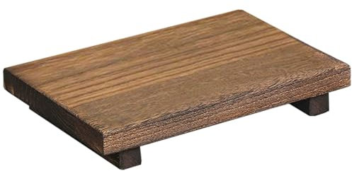 Petit plateau de courtoisie en bois pour salle de bain – Support anti-humidité pour vase de plantes et articles de toilette | Barre de nettoyage et plateau de rangement pour comptoir