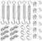 QWORK® Kit Complet pour Câbles Métalliques de 3 mm - Lot de 30 Tendeurs M5 et Accessoires en Acier Inoxydable 304