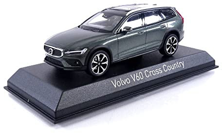 Norev Volvo V60 Cross Country Kombi Kiefer Grau 3. Generation Ab 2018 1/43 Modell Auto mit individiuellem Wunschkennzeichen