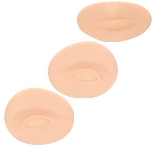 PACKOVE Silikon Übungshaut 3d Make Up Trainingshaut Elastisch Hautähnlich für Augenbrauen Lippen Eyeliner Tattoo Übungspuppen Zubehör für Salon und Anfänger