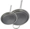 ELO 9349850 Lot de 2 Poêles 24 et 32 cm en Acier Inoxydable 18-10, sans PFAS, Antiadhésive, Induction, Revêtement Antiadhésif Minéral sans PFAS, Inox 18-10, Acier Inox, Aluminium, Gris, 24 et 32 cm