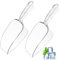 DINHEAROM 2 Piezas de Hielo de con Mango Ergonómico y Diseño Transparente para Servir Chuches Helados y Comida para Mascotas para Cocina y Almacenamiento