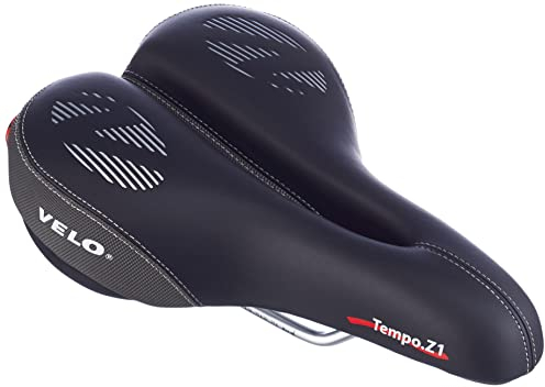 Velo Herren Trekking Sattel Tempo - Z1, Schwarz, 260x170 mm