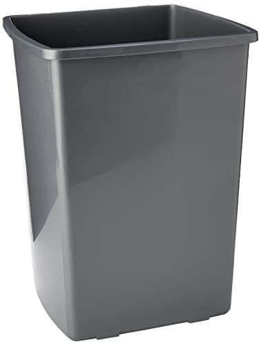Cubo de basura sin tapa 25L, gris metalizado
