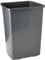 Cubo de basura sin tapa 25L, gris metalizado