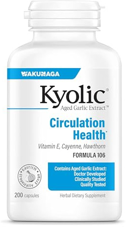 Kyolic Aged Garlic Extract Formula 106, Circulation Health*, 200 Capsules.
