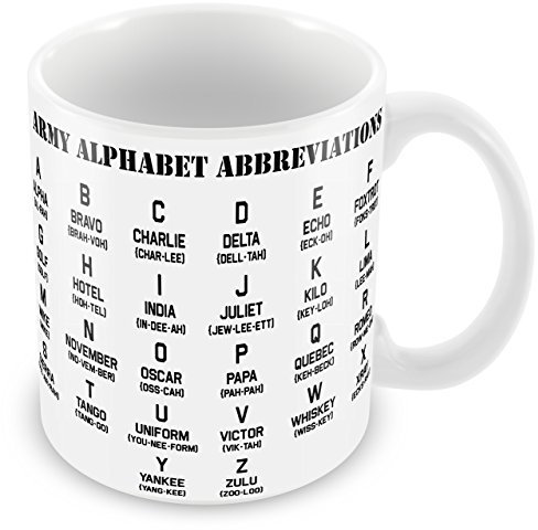 GBP INTERNATIONAL Army Alphabet Mug, Ceramic, 11oz