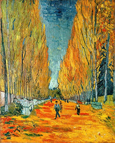 kunst für alle Kunstdruck/Poster: Vincent Van Gogh Die Alyscamps Allee in Arles - hochwertiger Druck, Bild, Kunstposter, 40x50 cm