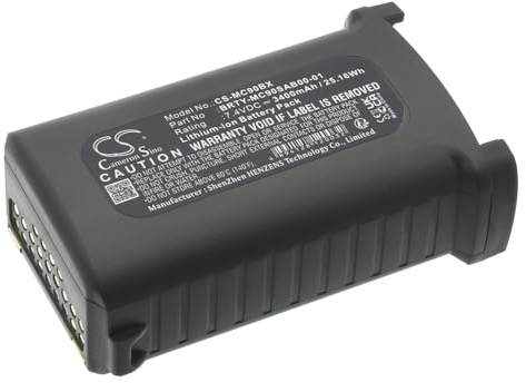 CS-MC90BX Akku 3400mAh Kompatibel mit [Symbol] MC9000, MC9000-G, MC9000-K, MC9000-S, MC9010, MC9050, MC9060, MC9060-G, MC9060-K, MC9060-S, MC9062, MC909, MC9090, MC9090-G, MC9090-K, MC9090-S, MC9097