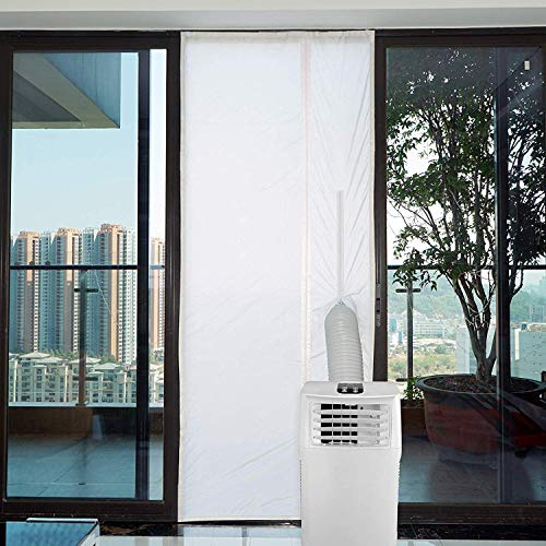 Yinong 90x210CM Guarnizione Universale AirLock Guarnizione per porta finestra,per climatizzatori ed essiccatori - Con Apertura Zip per Passaggio,Hot Air Stop