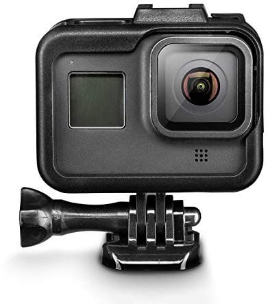 Mantona Comfort Frame compatibile con GoPro Hero 8 - Custodia protettiva in plastica per Hero 8 Black, telaio protettivo a gabbia in plastica ABS resistente con adattatore compatibile con GoPro