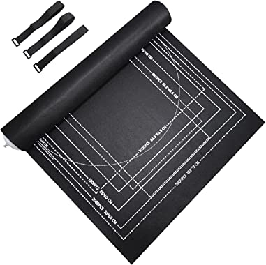 TINYOUTH Puzzelmatten für Puzzle Bis 1000/1500/2000 Teile, 1.5mm Puzzle Matte Puzzle Zubehör Puzzleunterlage für Runde Quadratisches & Rechteck Puzzle, Schwarz