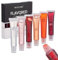 Holzsammlung 6 Stück Lip Gloss Obst Geschmack Feuchtigkeitsspendende Lippenstifte,Lip Plumping Lipstick Set,Glitzer Durchsichtig Lippenstift,Feuchtigkeit Lipgloss Shimmer Glass Luster Lip Glaze