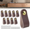 QINERSAW 10 PCS Tirador de Cuero para Muebles Tirador de Cuero Asa de Cuero para Muebles Tirador de Puerta de Cuero Tirador de Muebles de Cuero Mango de Cuero para Muebles