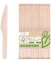 Love Nature Posate Usa e Getta - 100 Pezzi Coltello Legno - Coltelli Usa e Getta Ecologiche e Biodegradabili - Posate Monuso per Feste, Compleanni, Campeggio e Picnic