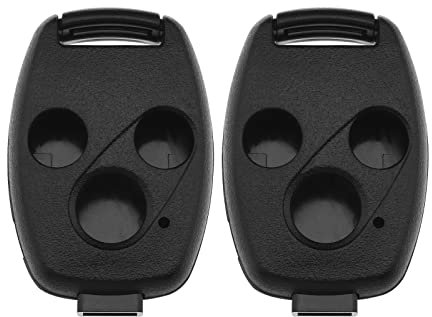 EMSea 2pcs Coque de Clé à Distance de Voiture à 3 Boutons Compatible avec Accord Civic Accessoires Automobiles de Boîtier de Porte-clés de Remplacement