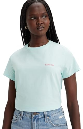 Levi's Women's The Perfect Tee- Chest Batwing Logo T-Shirt, Batwing Icy Morning, XS